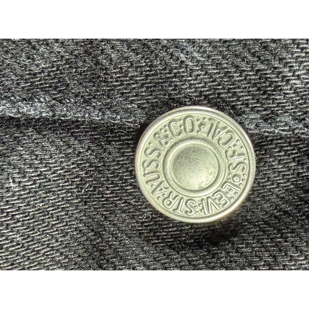 Levi's 501 Original Fit Jeans Mens W36 L36 Black Button Fly Straight Leg